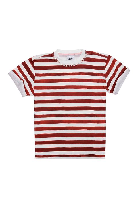 red stripes t shirt