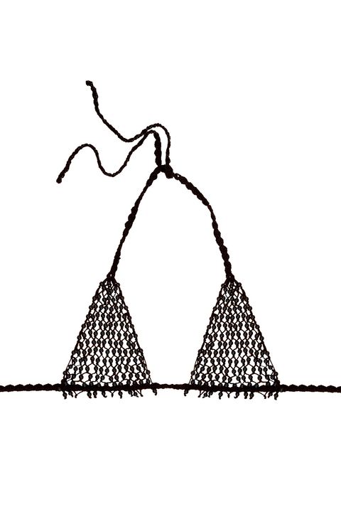 Katya embroidered triangle top